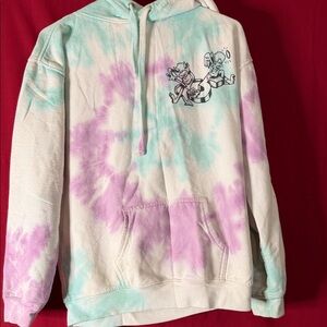 Channel 5 Tie-Dye Hoodie with Cartoon Graphic